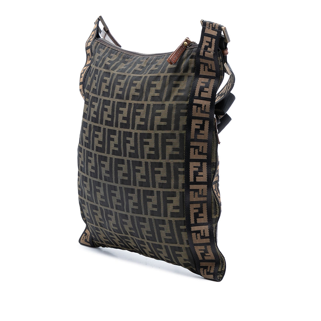 Zucca Canvas FF Flat Messenger Bag