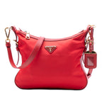 Saffiano Trimmed Tessuto Zip Top Crossbody