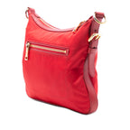 Saffiano Trimmed Tessuto Zip Top Crossbody