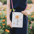 Personalizado Nacimiento Flor Mariposa Crossbody Bolsa de teléfono móvil con el nombre de viaje de compras Accesorios Regalo de cumpleaños para las mujeres