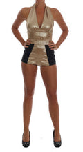 Women's Gold Silk Stretch Romper Body