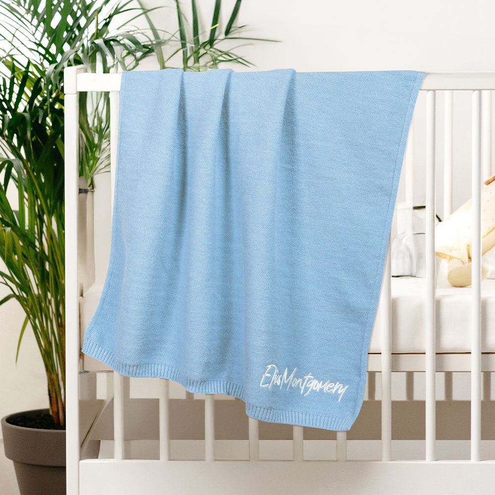 Nombre bordado personalizado suave manta de algodón Baby Shower regalo de cumpleaños para los recién nacidos los niños