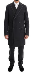 Men's Gray Wool Stretch 3 Piece Two Button Suit