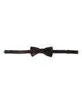 Red Black Floral Adjustable Neck Men Bow Tie And Silk