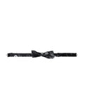 Black Floral Fantasy Adjustable Neck Men Bow Tie Silk