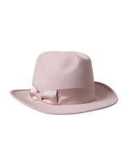 Pink Rabbit Fedora Trilby Women Hat Silk