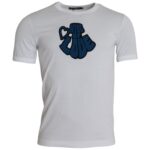 Men's White King Of Love Round Neck Short Sleeves T-Shirt Cotton