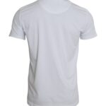 Men's White Cotton Roundneck Short Sleeve T-Shirt