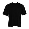 Men's Black Cotton Round Neck Short Sleeves T-Shirt
