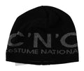 Men's Wool Blend Branded Beanie Black Acrylic