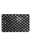Women's Black Velvet Crystal Clutch Evening Party Purse Bag Aluminium