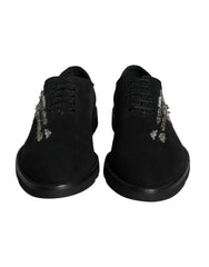 Men's Black Suede Sicilia Lace Up Formal Shoes Goatskin Leather