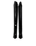Women's Black Patent Leather Knee High Boots Shoes