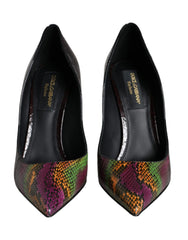 Women's Python Leather Pump Multicolor Cotton