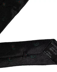 Black Fantasy Silk Adjustable Men Tie