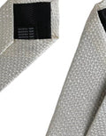Off White Silk Adjustable Necktie Men Tie