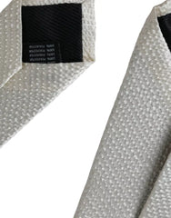 Off White Silk Adjustable Necktie Men Tie