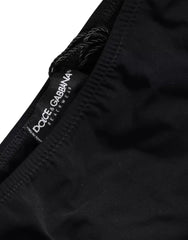 Women's Black Nylon Swimwear Beachwear Bottom Bikini Elastane Clothing