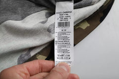 Multicolor Camouflage Cotton Crew Neck Men T-Shirt Elastane