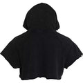 Men's Black Cotton Hooded Short Sleeves Cropped T-Shirt