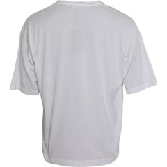 Men's White Cotton Round Neck Short Sleeve T-Shirt
