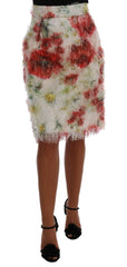 Women's Floral Patterned Pencil Straight Skirt Polyester