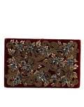Women's Red Velvet Gold Frame Clutch Evening Party Purse Bag Cotton