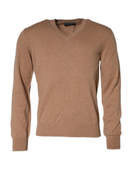 Men's Cashmere V-Neck Sweater Brown
