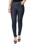 Women's Dark Blue Queen Cotton Skinny Denim Jeans Elastane Clothing