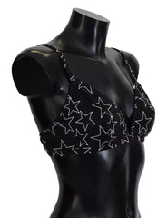 Women's Black Millennials Star Non Wire Cotton Bra Underwear And White Clothing