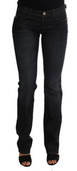 Women's Dark Blue Cotton Slim Fit Jeans Clothing