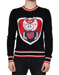 Men's Cashmere Pig Of The Year Sweater Black Virgin Wool