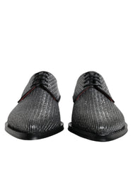 Men's Silver Polyurethane Derby Formal Dress Shoes Black |