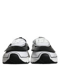Men's White Black Logo Plaque Daymaster Sneakers Shoes And Leather