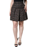 Women's Multicolor High Waist Tartan Tweed A-Line Mini Skirt
