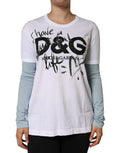 Women's White Cotton Logo Print Round Neck T-Shirt