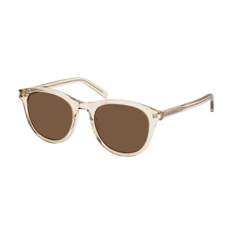 Saint Laurent SL401008 Transparent Acetate Sunglasses — Champagne
