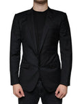 Men's Black Martini Bee Single Breasted Blazer Virgin Wool Clothing