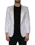 Men's Off White Wool Single Breasted Dress Blazer Virgin Silk