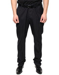 Men's Black Wool Skinny Dress Formal Pants
