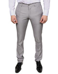 Men's Light Gray Wool Dress Pants Virgin Silk