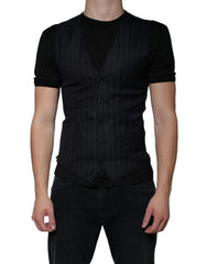 Men's Black Leather Waistcoat Dress Formal Vest Wb
