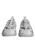 Men's White Silver Low Top Ns1 Sneakers Shoes