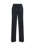 Tom Ford Wide-Leg Pleated Merino Wool Trousers — Black
