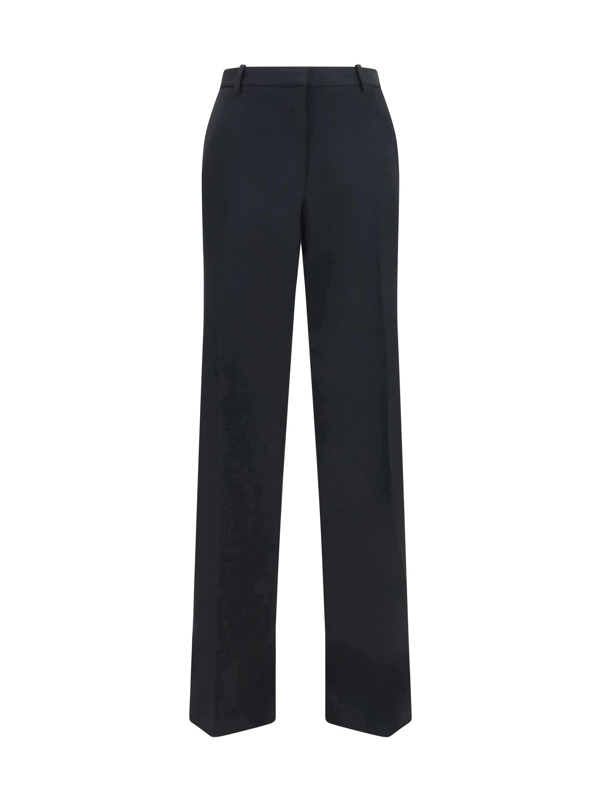 Tom Ford Wide-Leg Pleated Merino Wool Trousers — Black