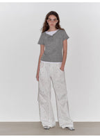 Simple Advent Fine Australian Wool Skin-Friendly Fit Henley Neck Tight T-Shirt