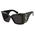 Saint Laurent SLM119BLAZE002 Oversized Cat-Eye Sunglasses — Black