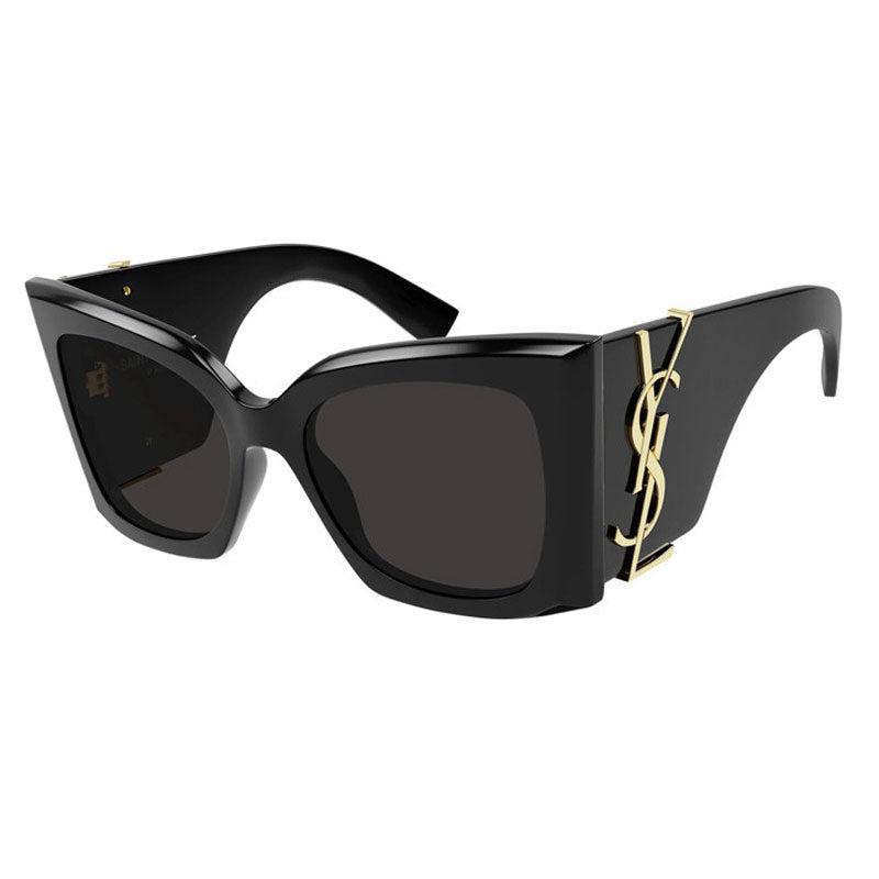 Saint Laurent SLM119BLAZE002 Oversized Cat-Eye Sunglasses — Black