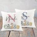 Funda de cojín para bebé personalizada con nombre e inicial Animales del bosque Decoración de habitación Regalo de Baby Shower para recién nacidos Nuevos padres