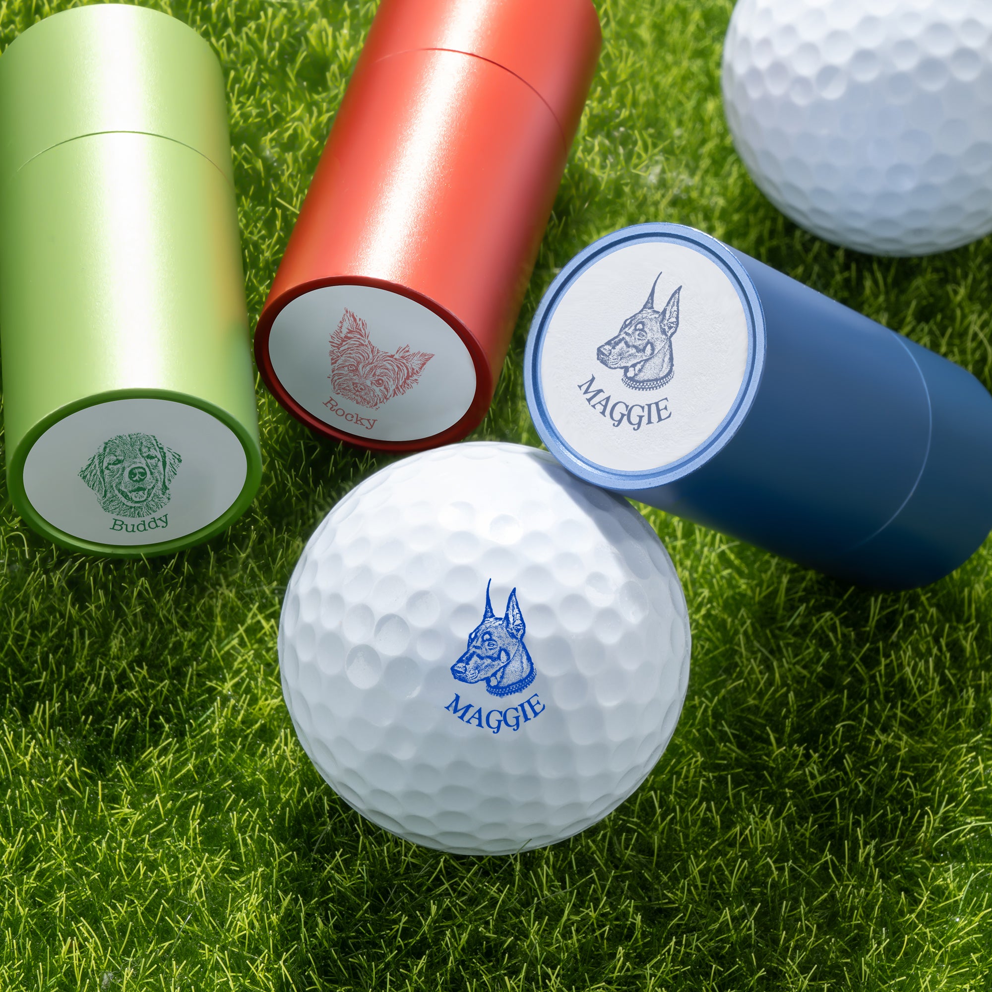 Sello personalizado con la foto de la cara del avatar de la mascota para la bola de golf con el nombre Marca de identificación de la bola Cumpleaños Club de entrenamiento Regalo para los entusiastas d